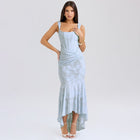 SS Ruched Dress Blue