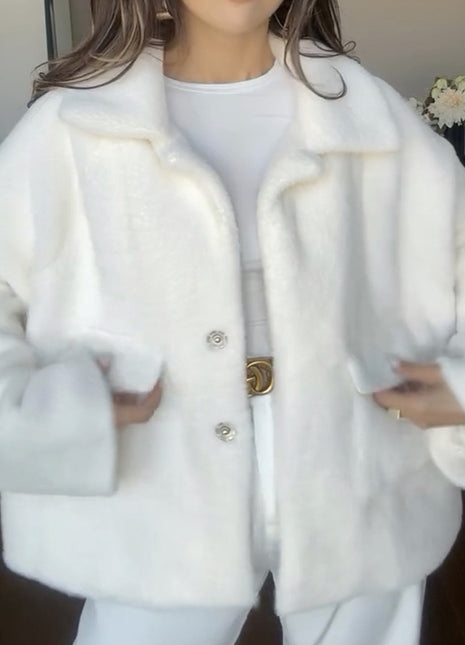 SS Furry Winter Coat White