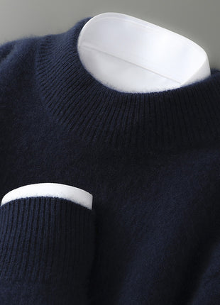 SS Men's Sweater Dark blue Half Turtleneck
