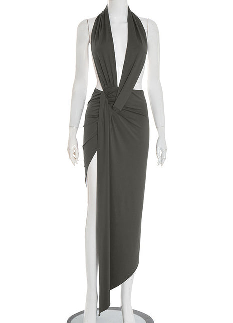 SS Elegant Dress gray green