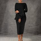 SS Sheath Bell Dress Black