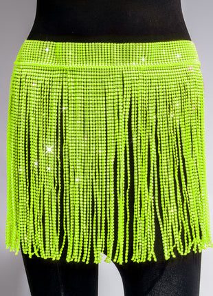 SS Rhinestone Skirt Light green