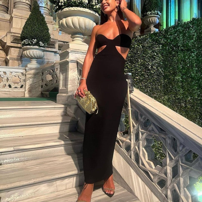 Off-the-shoulder Tube Top One-piece Dress
