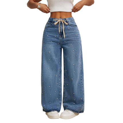 Fashion High Waist Loose Mop Pants