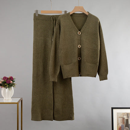 Cardigan Sweater Suit Green One size