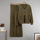 Cardigan Sweater Suit Green One size