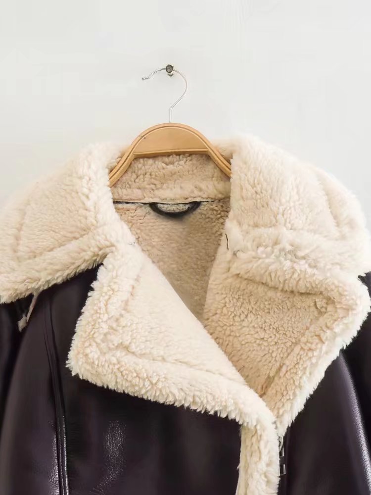 Women's Short Lapel Long Sleeve Personality Jacket