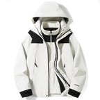 Three-in-one Outdoor Jacket Coat Men's And Women's White