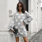 Women's Cloud Knit Balloon Dress Grey