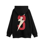 Men's Lightning Printed Hoodie Black