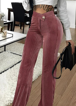 SS Velvet Pants Rose Red