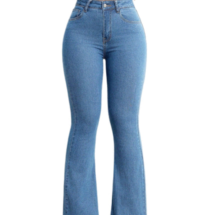 High Waist Flared Jeans Light blue