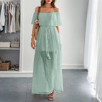 Elegant Tube Top Corset shorts Dress gray green