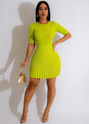 SS Knitted Set Yellow