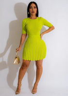 Women's Elegant Knitted Set Yellow