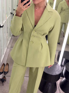 SS Fruit Green Suit Jacket & Pants Set