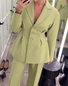 SS Fruit Green Suit Jacket & Pants Set Fruit green