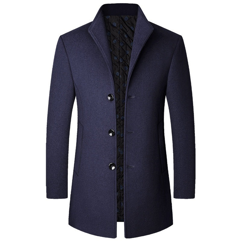 Autumn And Winter Casual Woollen Coat Men