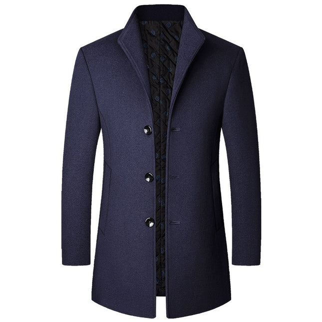 Autumn And Winter Casual Woollen Coat Men