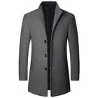 Autumn And Winter Casual Woollen Coat Men Gray