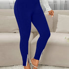 Elegant Commuting Slim-fit Pants Blue