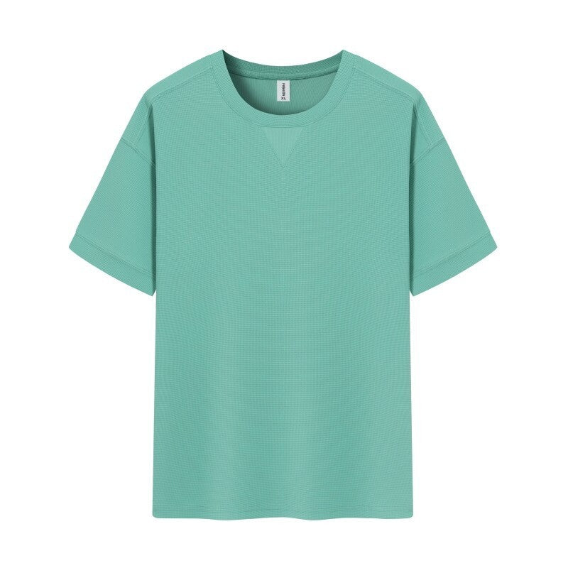 Waffle Heavy T-shirt For Men Dark Green