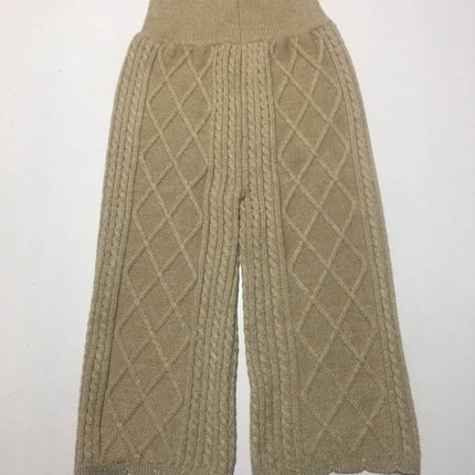 Wool High-waisted Knitted Pants Shorts caramel One size