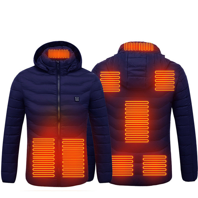 New Heated Thermal Men's Winter Jacket Blue Zone8