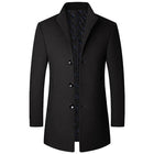 Autumn And Winter Casual Woollen Coat Men Black