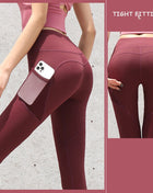 SS Gym Leggings Plum pulp Red