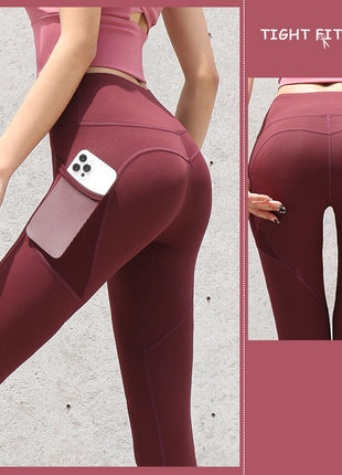 SS Gym Leggings Plum pulp Red