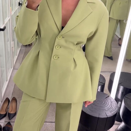 SS Fruit Green Suit Jacket & Pants Set