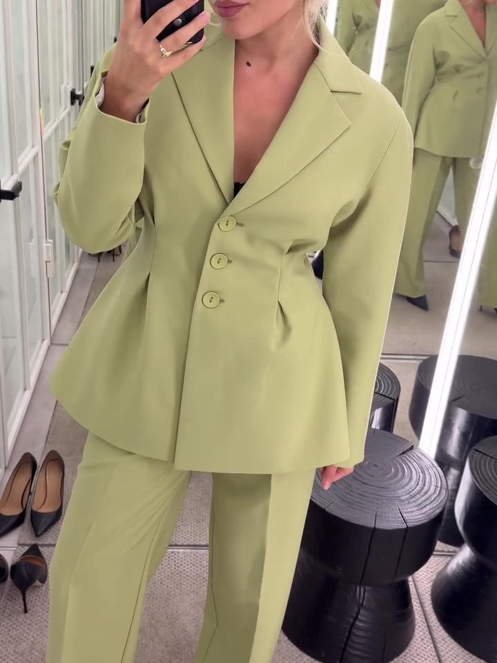 SS Fruit Green Suit Jacket & Pants Set