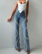 SS Rhine Stone Denim Blue