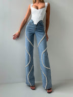 SS Rhine Stone Denim Blue