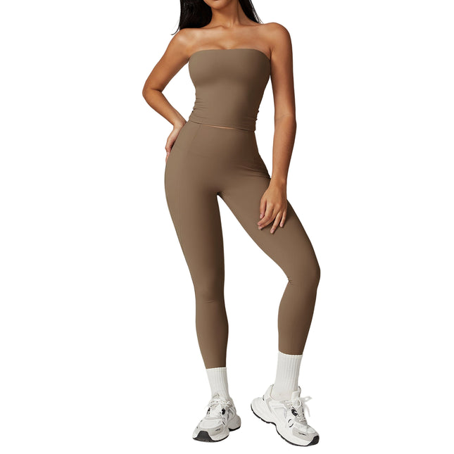 Brushed Back Hip Lifting Sports Suit