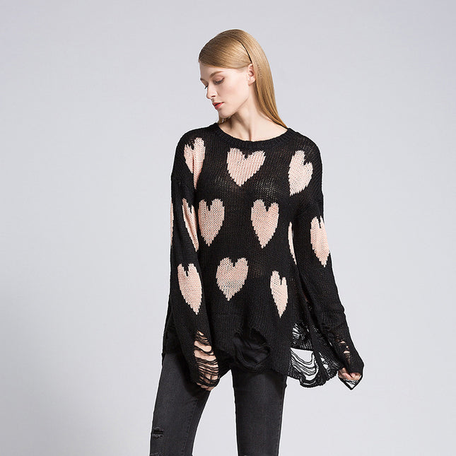 Women's Loose Hole Knitwear Pullover