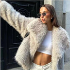 Winter Plush Coat Fashion Thicken Lapel Outwear Jacket