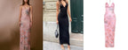 Floral Print Halter Spaghetti Straps Dress set