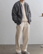 SS Men’s Cardigan Coat Gray