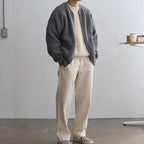 SS Men’s Cardigan Coat Gray