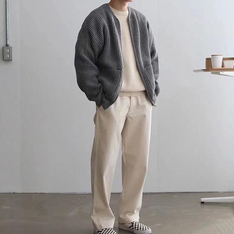 SS Men’s Cardigan Coat Gray