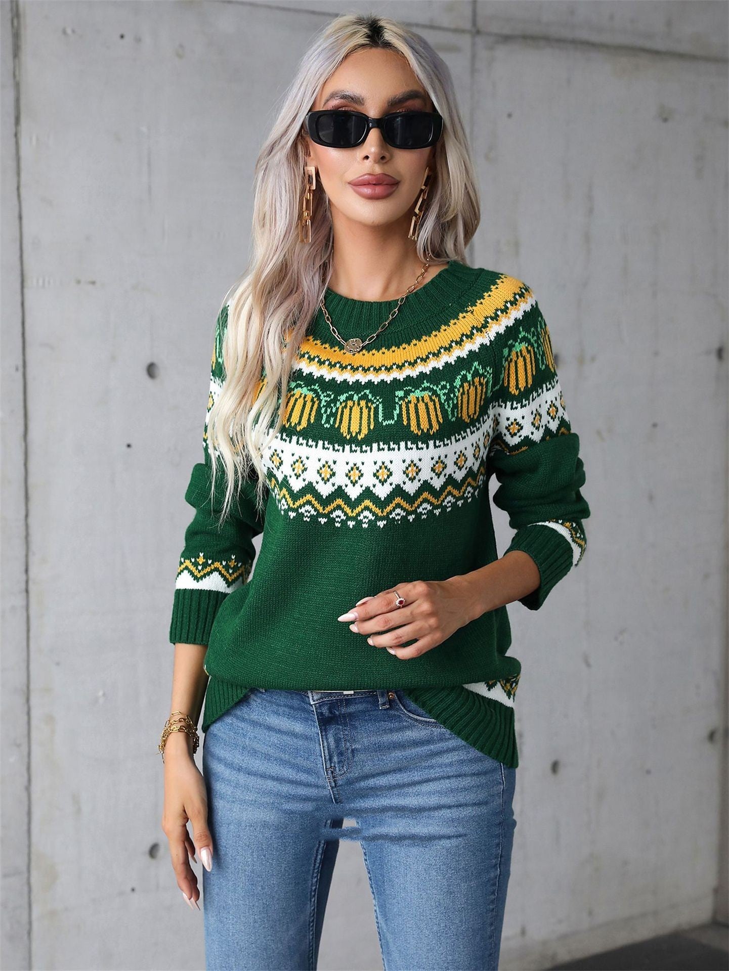 Halloween Sweater Green