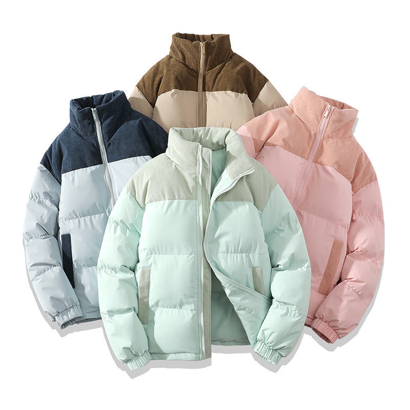 Winter Contrast-colored Padded Jacket Unisex