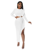 SS Waist Dress White