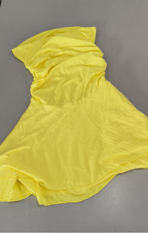 SS Tube-top Short Dress Yellow