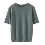 Men's Knitted Sweater With Short Sleeve