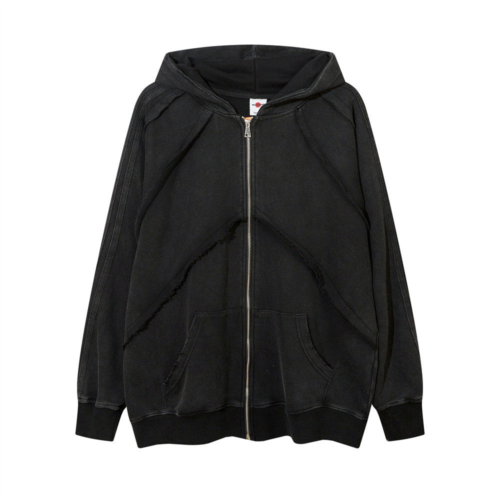 Men's Stitching Edging Hoodie
