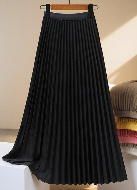 Women's Pleated High Waist Skirt Black