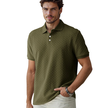 Casual Polo Collar Men's Army green